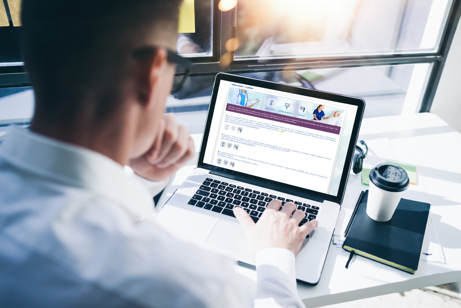 Businessman with laptop